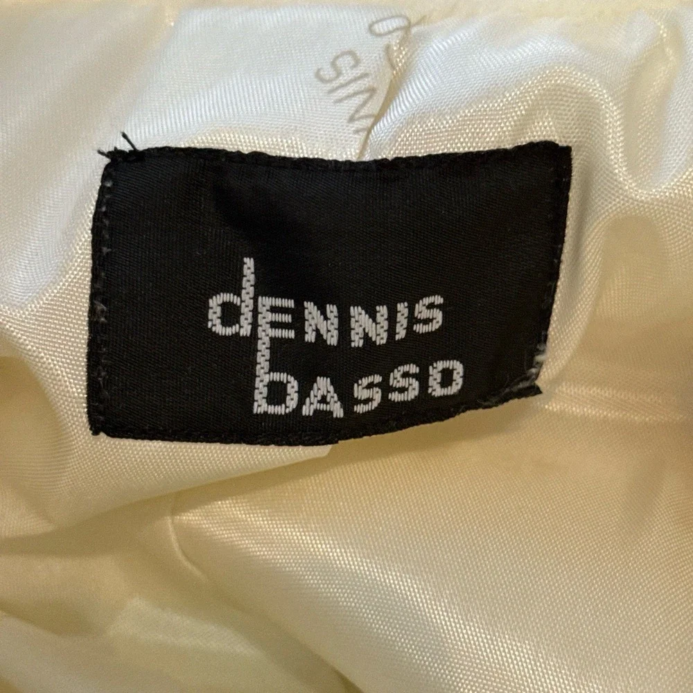Vintage 80s Dennis Basso Faux Fur Jacket Womens 1X Cream Off-White Mob Wife Luxe - Picture 5 of 6